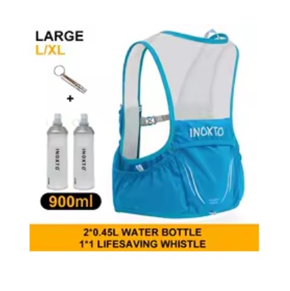 Mochila Chaleco de Hidratación Inoxto 2,5 Lts + 2 Botellas 900 ml