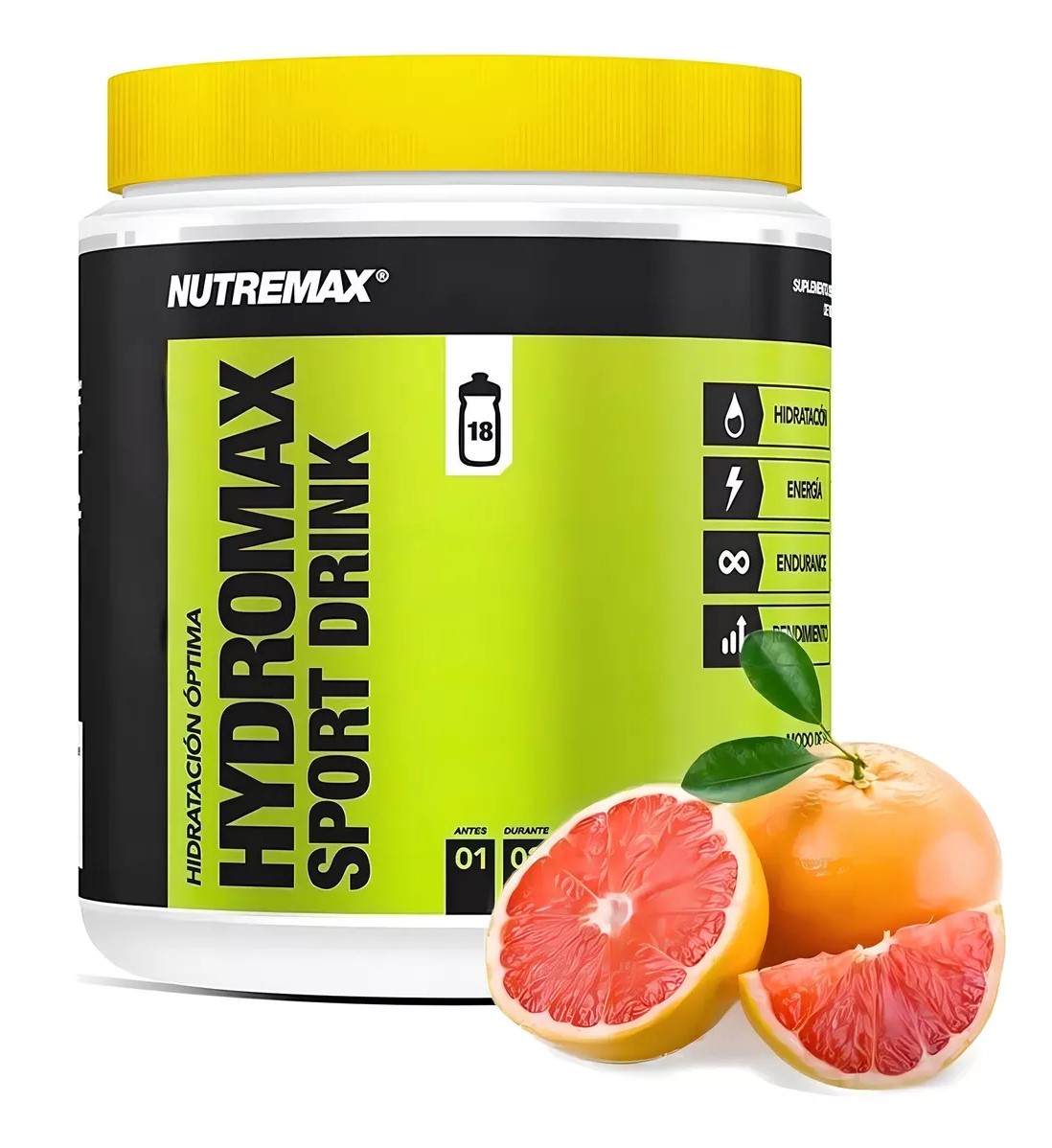 Hydromax 600 Gr Bebida Hidratante Isotónica Nutremax Sabor Pomelo