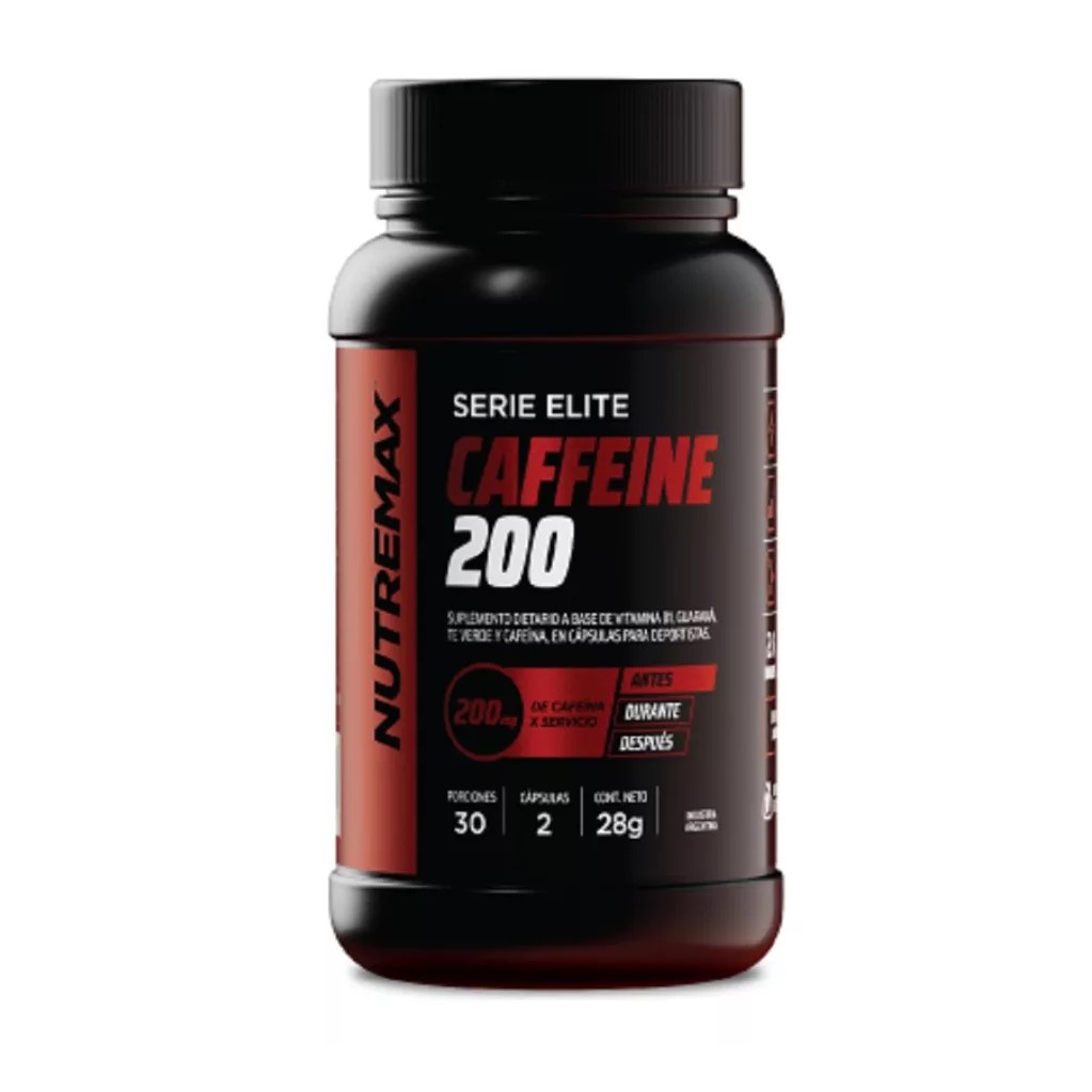 Caffeine 200 Cafeina Nutremax Serie Elite 30 Serv Sabor 60 Capsulas