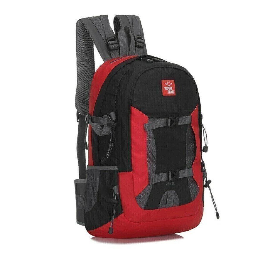 Mochila Trekking Alpine Skate 16801 Negro Rojo