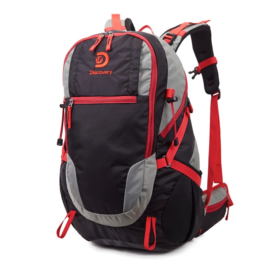 Mochila Camping Discovery 22318 Rojo Gris 55L