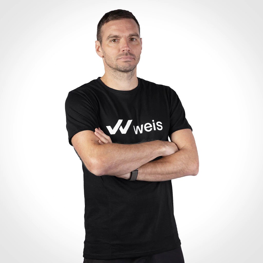 Remera Hombre Weis Logo/ NEGRA