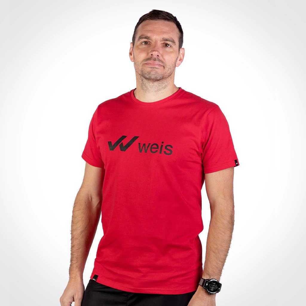 Remera Hombre Weis Logo/ ROJA