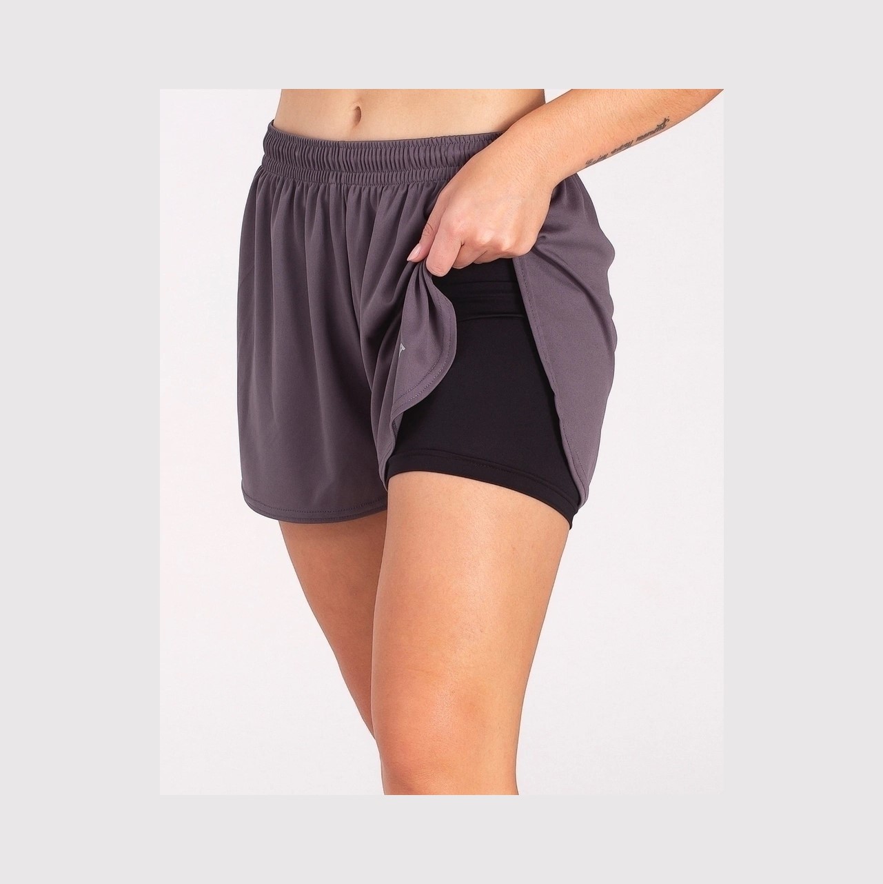Short Calza Running Gris